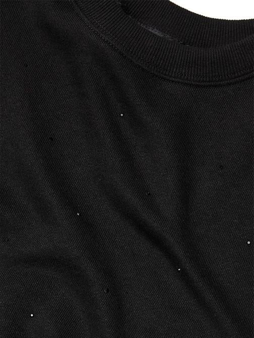 Pamuklu Bisiklet Yaka Oversize Polar Sweatshirt
