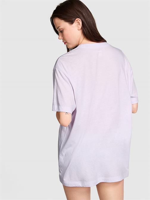 Pamuklu Oversize Uyku Tişörtü