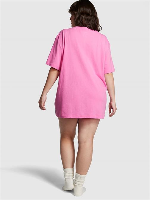 Pamuklu Oversize Uyku Tişörtü