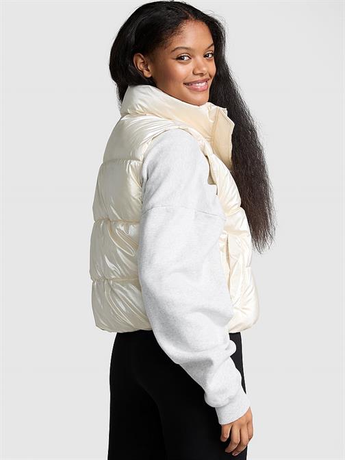 PINK'ten High Shine Marshmallow Puffer Yelek