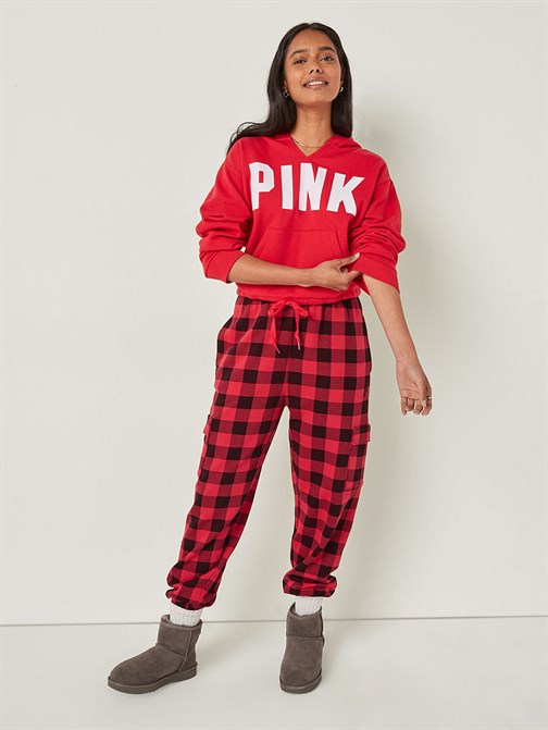 Polar Crop Büzgülü Kampüs Kapüşonlu Sweatshirt