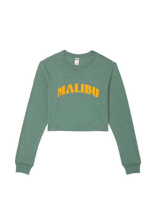 Premium Pamuklu Crop Uzun Kollu Tişört