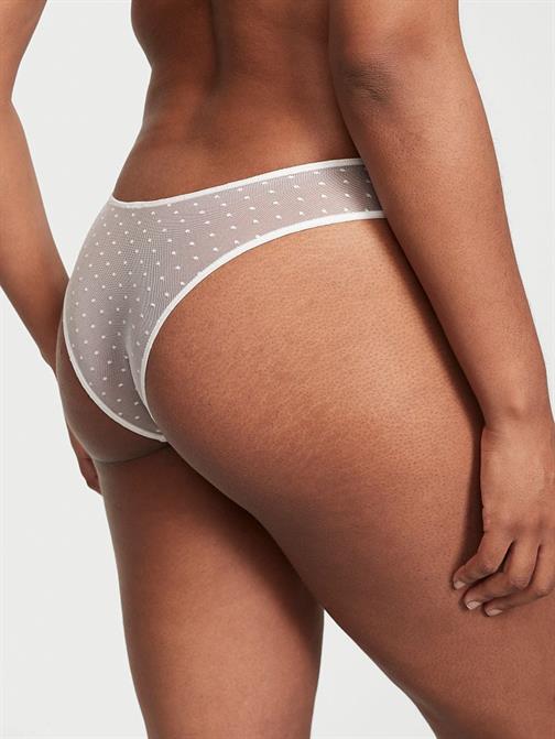 Puantiye Tüllü Dantelli Brazilian Külot