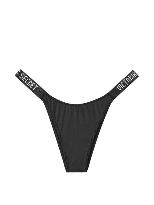 Rhinestone Shine Strap Brazilian Panty