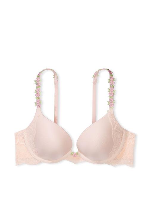 Rosebud İşlemeli Smooth Dantelli Push-Up Sütyen
