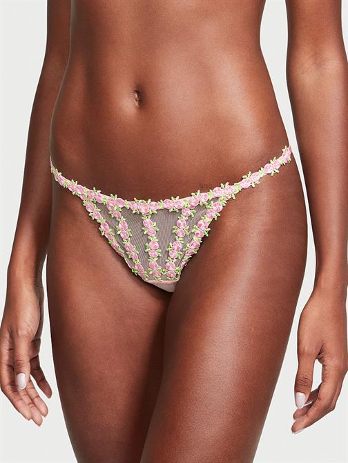 Rosebud İşlemeli String Bikini Külot