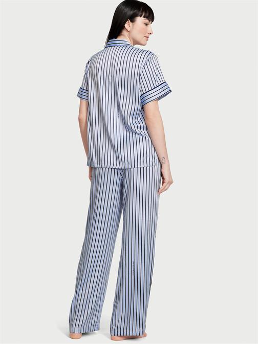 Saten Kısa Kollu Pijama Takımı