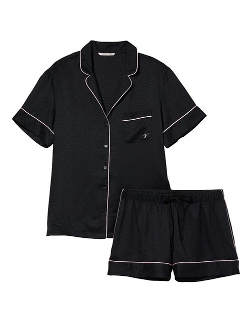Saten Kısa Pijama Takımı