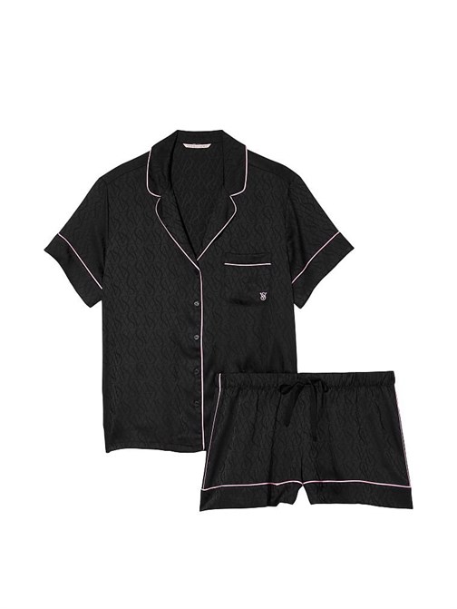 Saten Kısa Pijama Takımı