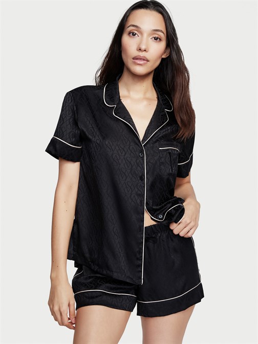 Saten Kısa Pijama Takımı