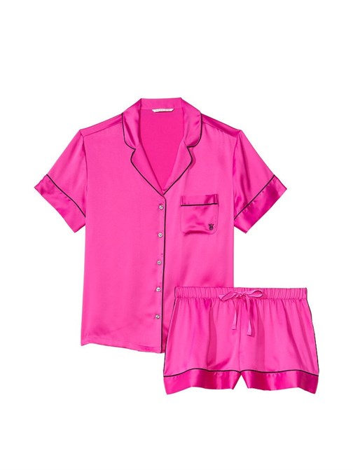 Saten Kısa Pijama Takımı