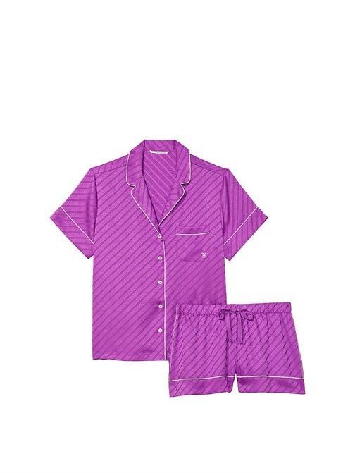 Saten Kısa Pijama Takımı