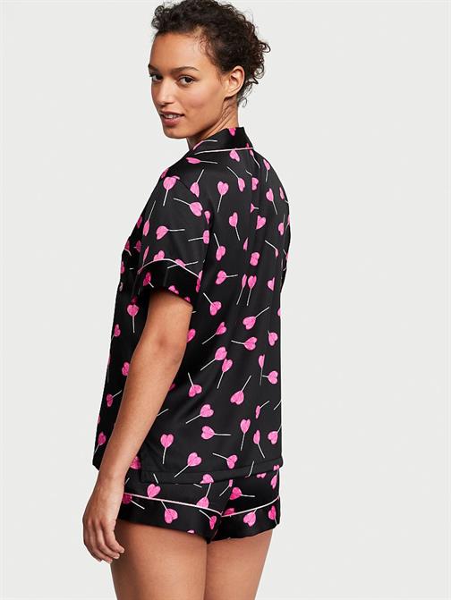 Saten Kısa Pijama Takımı