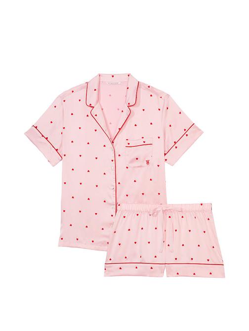 Saten Kısa Pijama Takımı
