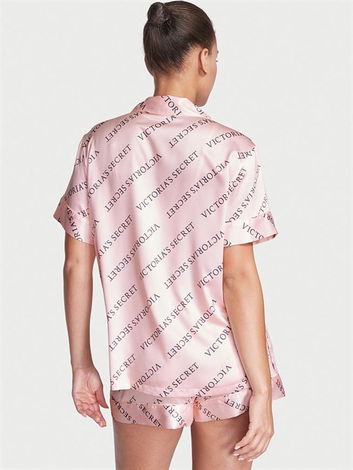 Saten Kısa Pijama Takımı