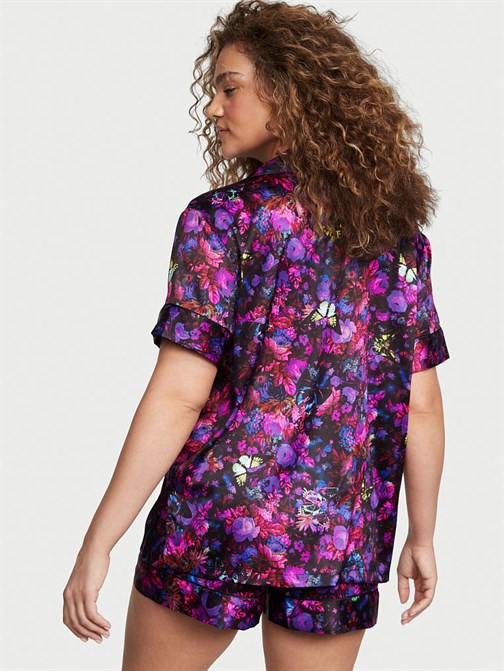 Saten Kısa Pijama Takımı