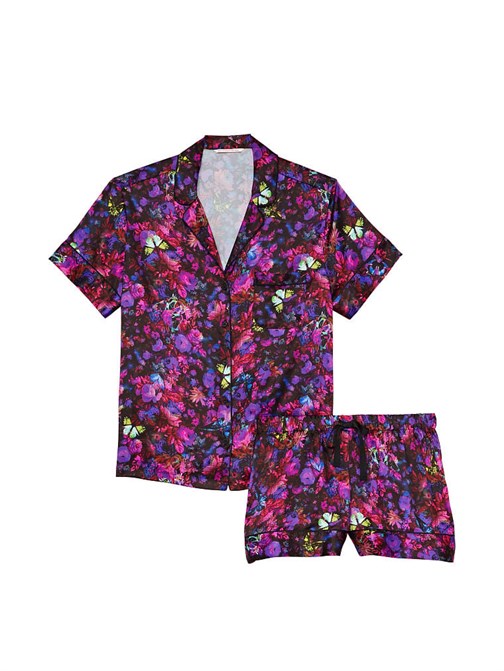 Saten Kısa Pijama Takımı