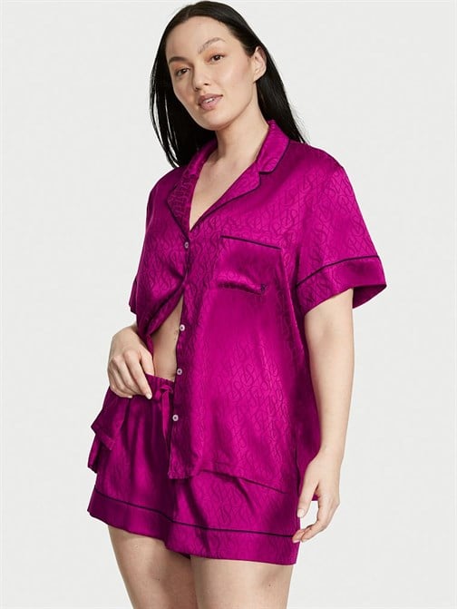 Saten Kısa Pijama Takımı