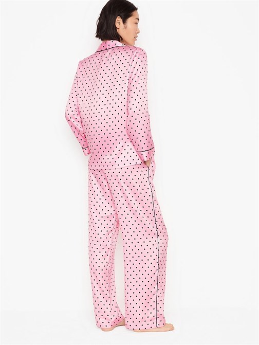 Saten Uzun Pijama Seti