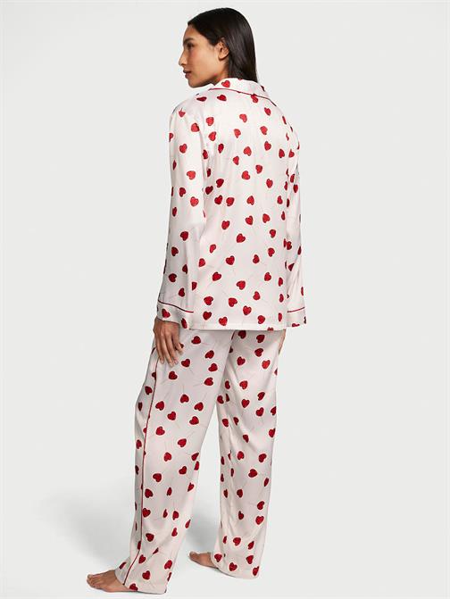 Saten Uzun Pijama Takımı