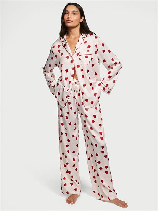 Saten Uzun Pijama Takımı