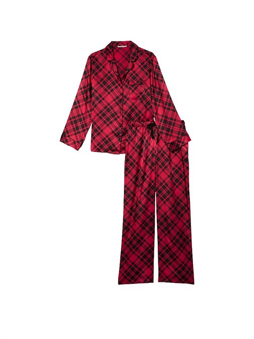 Saten Uzun Pijama Takımı