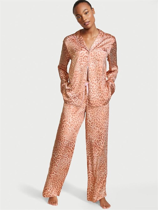 Saten Uzun Pijama Takımı