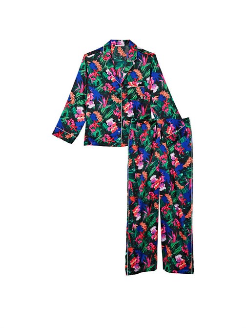 Saten Uzun Pijama Takımı