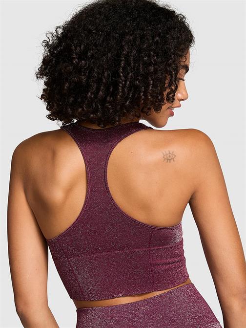 Seamless Işıltılı Dekolteli Racerback Sporcu Sütyeni