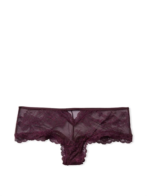 Sheer Mesh & Lace Cutout Cheeky Panty