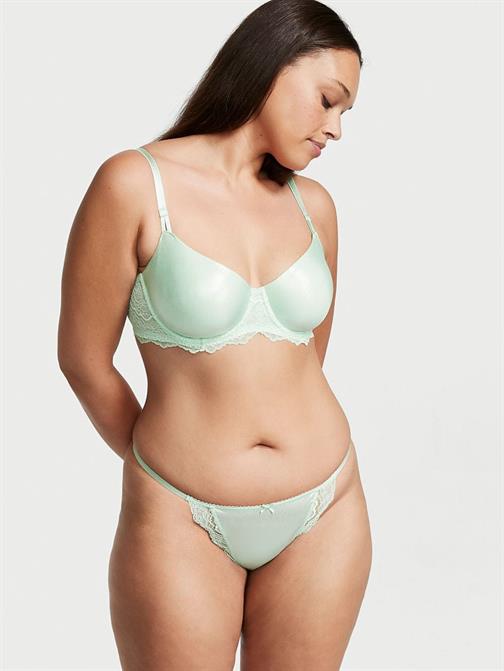 Smooth Işıltılı Dantel Kenarlı Askılı Bikini Külot