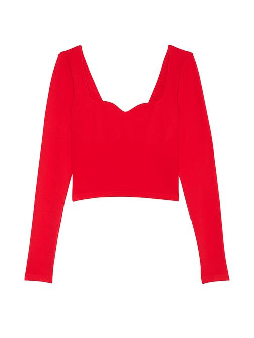 Soft Seamless Uzun Kollu Kalp Yaka Üst