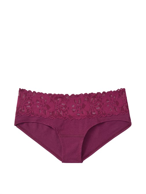 Stretch Cotton Lace-waist Hiphugger Panty
