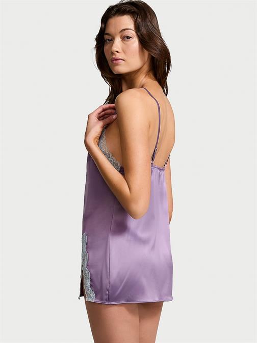 Tease Saten Dantelli Mini Gecelik