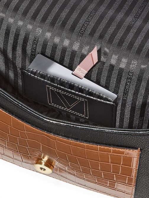 The Victoria Croc Colorblock Orta Boy Omuz Çantası