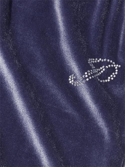 Velour Shine Logolu Geniş Paça Pantolon