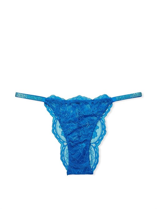 Very Sexy Işıltılı Askılı Dantel Brazilian Külot