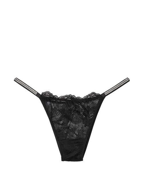 Very Sexy Işıltılı Askılı Dantel Brazilian Külot