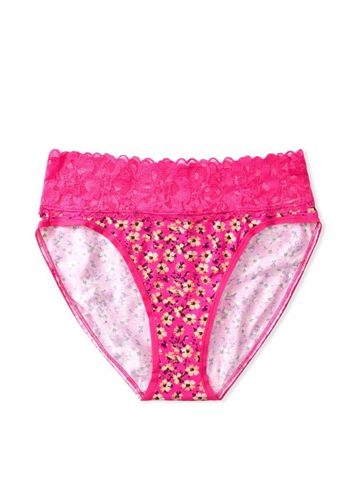 Victoria's Secret Esnek Pamuk Bel Kısmı Dantelli Yüksek Bacak Boxer Külot