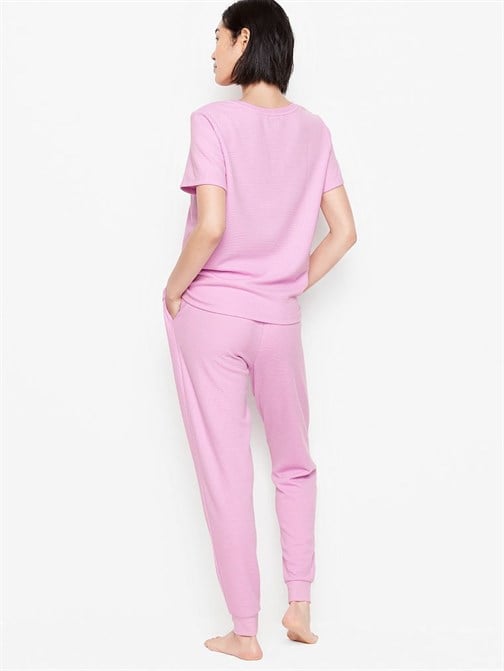Victoria's Secret Glow Waffle Tişört ve Jogger Seti