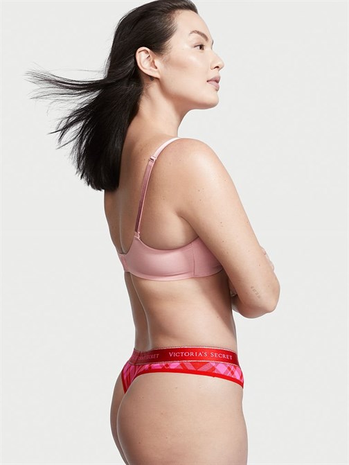 Victoria's Secret Kenarı Işıltılı Logo Pamuk Tanga Külot