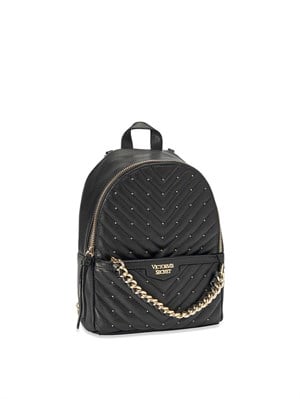 Zımbalı V Kapitone Mini Sırt Çantası