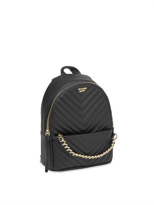 Zincirli V Kapitone Mini Sırt Çantası