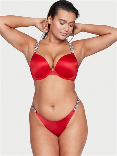 Very Sexy Işıltılı Askılı Push-up Sütyen