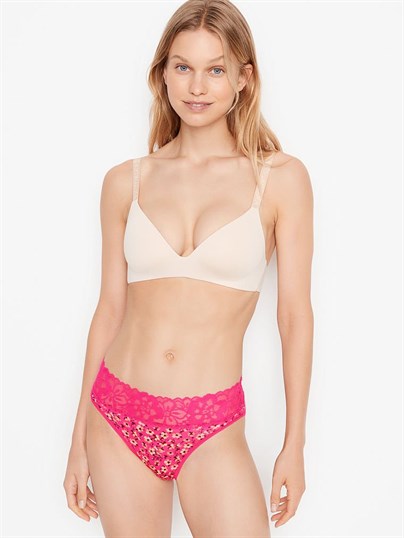 Victoria's Secret Esnek Pamuk Bel Kısmı Dantelli Yüksek Bacak Boxer Külot