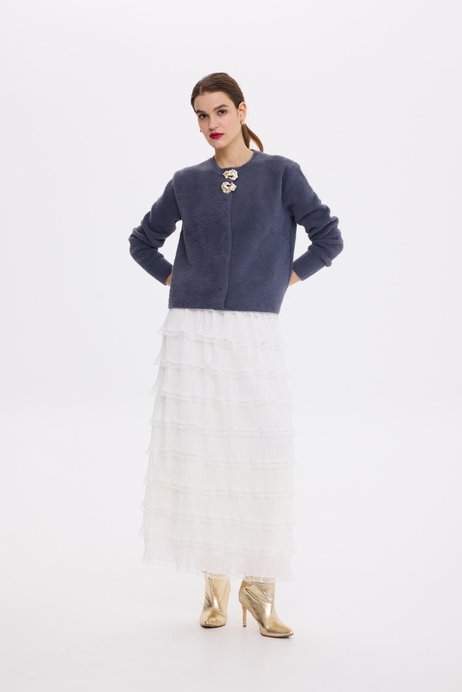BELLİSSİMO ANGORA HIRKA ANTRASİT