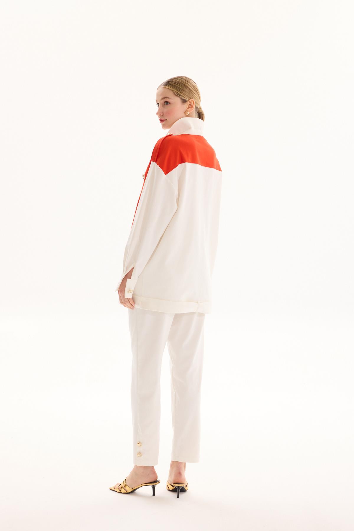COMFORTABLE TAKIM EKRU/KIRMIZI