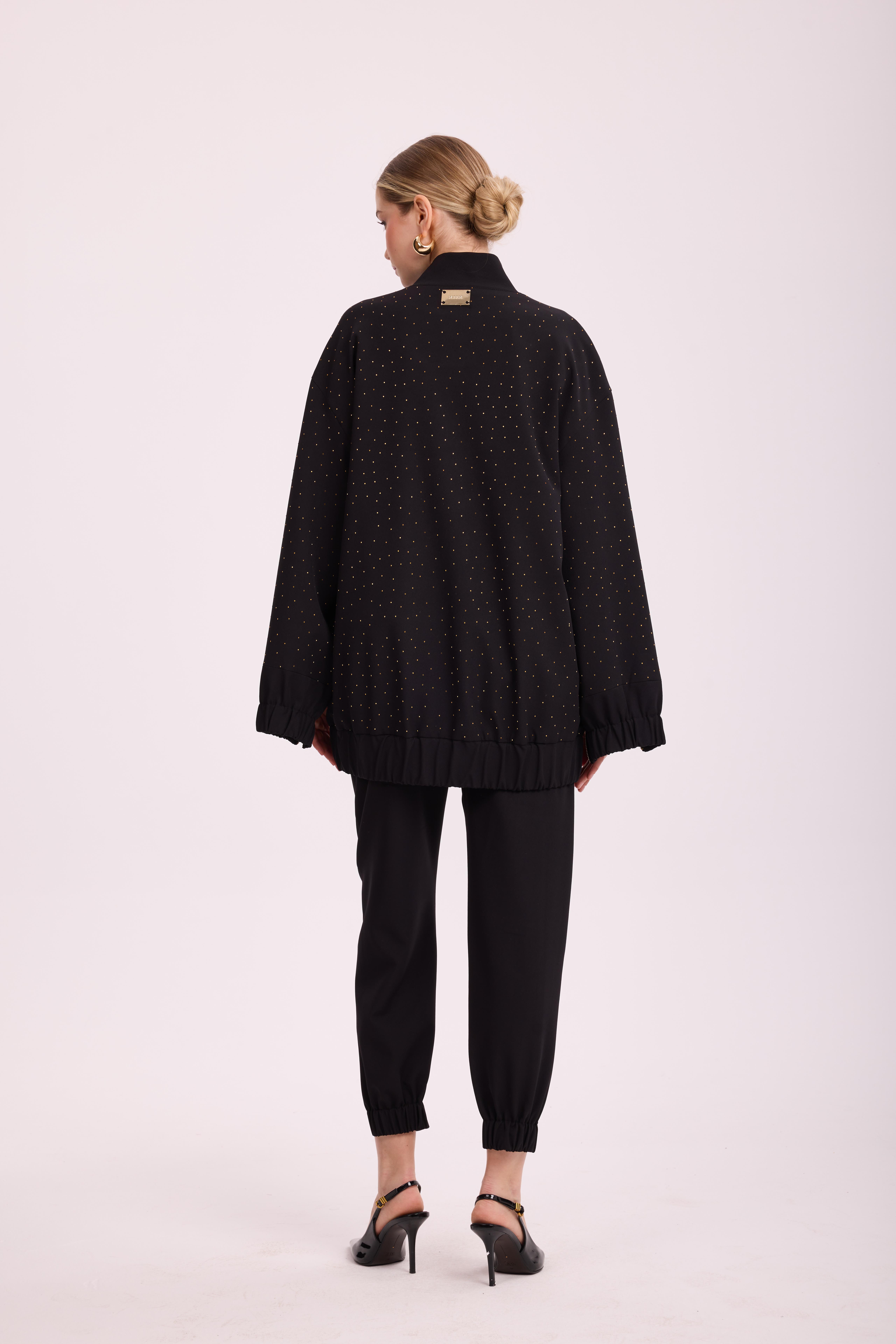 GLOWE BOMBER CEKET PANTOLON TAKIM SİYAH