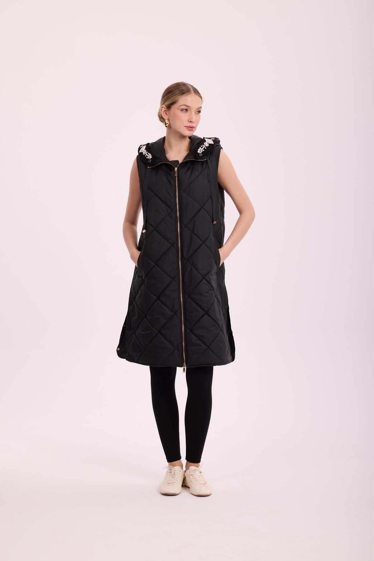 KAPİTONE YELEK SİYAH