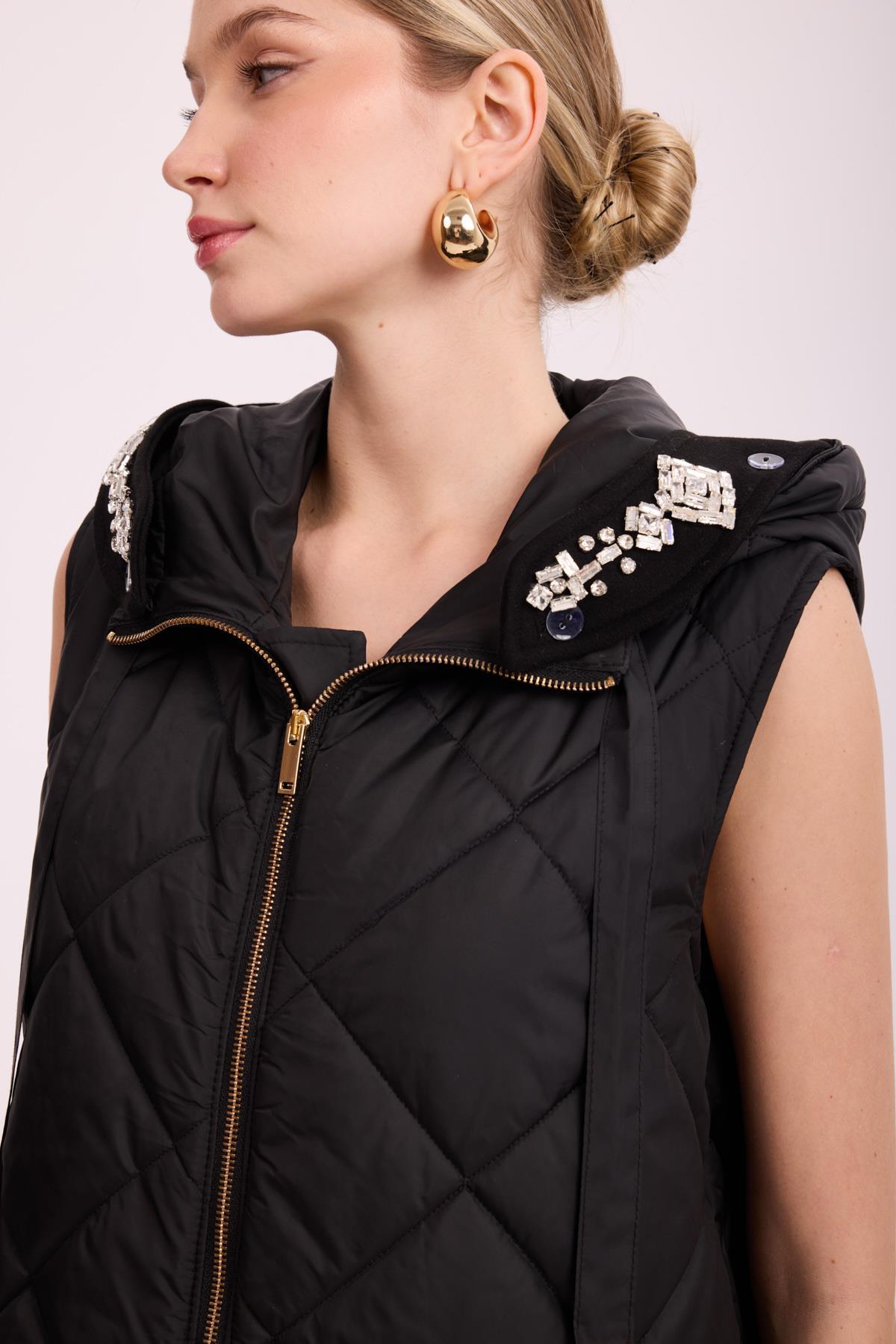 KAPİTONE YELEK SİYAH